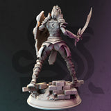 Mrina Reloth / Paladin / Fighter / Elf / Drow / Sword and Shield / Pathfinder / DnD / DM Stash / 3D Print / TableTop Miniature / 32mm / 75mm