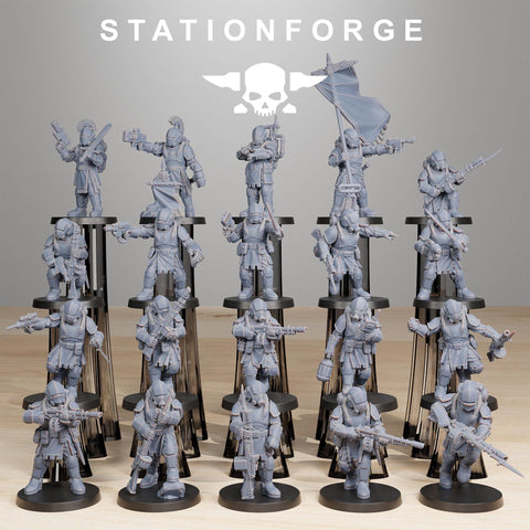 Royal Guard Infantry 2 / Soldier / Infantry / Imperial / Royal / Sci Fi / Space / Station Forge / 3D Print / 4K Mini / Wargaming