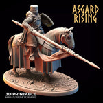 Medieval Heavy Cavalry / Modular / Knight / Warrior / Pathfinder / DnD / D&D / Asgard Rising / 3D Print / 4K Mini / TableTop Miniature / RPG