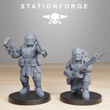 Royal Guard Infantry 2 / Soldier / Infantry / Imperial / Royal / Sci Fi / Space / Station Forge / 3D Print / 4K Mini / Wargaming