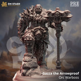 Gazza the Arrowproof - Orc Warboss / Orc / Warrior / Fighter / Pathfinder / DnD / DM Stash / 3D Print / TableTop Miniature / 32mm / 75mm