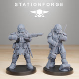 Royal Guard Infantry 2 / Soldier / Infantry / Imperial / Royal / Sci Fi / Space / Station Forge / 3D Print / 4K Mini / Wargaming