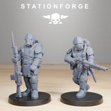 Royal Guard Infantry 2 / Soldier / Infantry / Imperial / Royal / Sci Fi / Space / Station Forge / 3D Print / 4K Mini / Wargaming