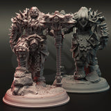 Gazza the Arrowproof - Orc Warboss / Orc / Warrior / Fighter / Pathfinder / DnD / DM Stash / 3D Print / TableTop Miniature / 32mm / 75mm