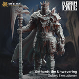 Gerhardt the Unwavering - Duke’s Executioner / Fighter / Knight / Giant / Executioner / DnD / DM Stash / 3D Print / TableTop / 32mm / 75mm