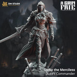 Lydia the Merciless - Duke’s Commander / Fighter / Warrior / Knight / Paladin / Female / DnD / DM Stash / 3D Print / TableTop / 32mm / 75mm