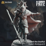 Roland the Dutiful - Duke’s Bodyguard / Fighter / Warrior / Knight / Spear / Souls / DnD / DM Stash / 3D Print / TableTop / 32mm / 75mm