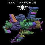 Orkaz Plane / Hawk / Bomber / Wathog / Orc / Ork / Plane / Sci Fi / Space / Table Top / Station Forge / 3D Print / 4K Mini / Wargaming / RPG