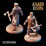 Medieval Knights / Knight / Warrior / Pathfinder / DnD / D&D / Asgard Rising / 3D Print / 4K Mini / TableTop Miniature / RPG