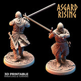 Medieval Knights / Knight / Warrior / Pathfinder / DnD / D&D / Asgard Rising / 3D Print / 4K Mini / TableTop Miniature / RPG