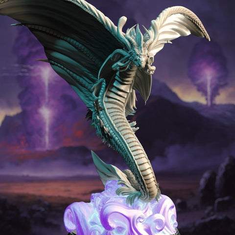 Fyrindel / Mana Wyrm / Monster / Dragon / Draconid Pathfinder / DnD / DM Stash / 3D Print / 4K Mini / TableTop Miniature / 32mm /75mm