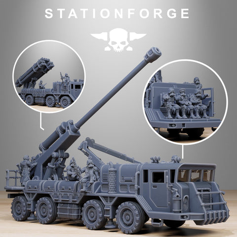 GrimGuard Artillery Vehicle / Artillery / Imperial / Astra / Sci Fi / Space / Table Top / Station Forge / 3D Print / 4K Mini / Wargaming