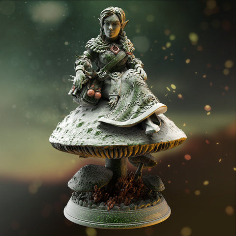 Cordelia / Magic / Fey / Druid  / Wasteland / Hero / DnD / Pathfinder / DM Stash / 3D Print / 4K Mini / TableTop Miniature / 32mm / 75mm