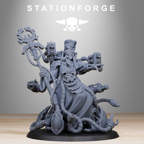 Scavenger Chaplain / Scavenger leader /  Priest / Mech / Cyborg / Steampunk / Scavs / Sci Fi / Station Forge / 3D Print / Wargaming