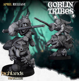Goblin Riders 2/ Mounted / Goblins / Cavalry / Frog Riders / Swamp  / Army / Fantasy / Table Top / Highland / 3D Print / 4K Mini / Wargaming