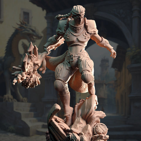 Aboro-Ko / Cleric / Sea / Fighter / Paladin / Trtiton / Pathfinder / DnD / DM Stash / 3D Print / 4K Mini / TableTop Miniature / 32mm / 75mm