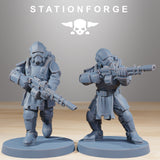 Royal Guard Infantry / Soldier / Infantry / Imperial / Royal / Sci Fi / Space / Table Top / Station Forge / 3D Print / 4K Mini / Wargaming