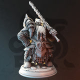 Gundrin / Dwarf / warrior / Fighter / Paladin / Pathfinder / DnD / DM Stash / 3D Print / 4K Mini / TableTop Miniature / 32mm / 75mm