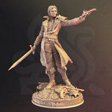 Cedric / Gunslinger / Fighter / Hero / DnD / GM Stash / 3D Print / 4K Mini / TableTop Miniature / 32mm / 75mm