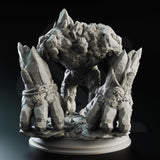The Three Faces - Elemental Golems / Golums / Elemental / Conjuration / Enemy / Pathfinder / DnD / DM Stash / 3D Print / TableTop /32mm/75mm