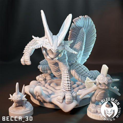 Swampert / Mudkip / Marshtomp / Pokemon / Fire / Bird / Kaijumon / DnD / Monster / Miniature / 3D Print / 4K Mini / TableTop Miniature
