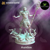 Aurelion / Druid / Elf / Hero / DnD / GM Stash / 3D Print / 4K Mini / TableTop Miniature / 32mm / 75mm