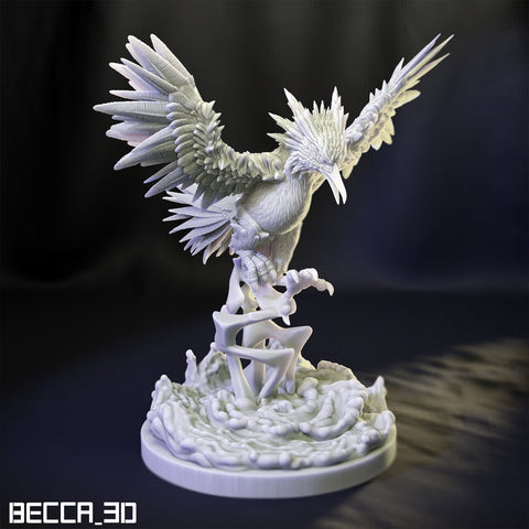 Electric Legend Bird / Pokemon / Kaijumon /Zapdos / DnD / Monster / Miniature / 3D Print / 4K Mini / TableTop Miniature