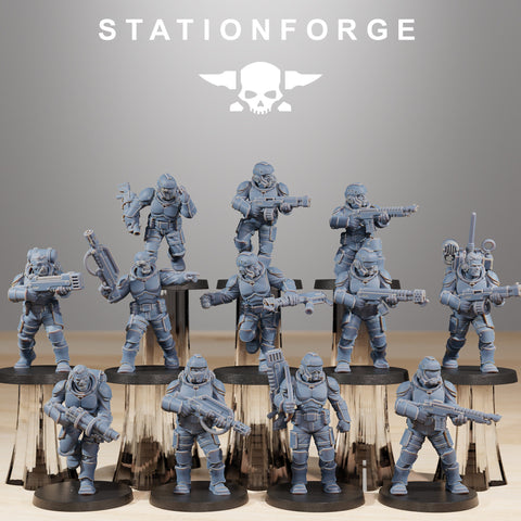 Vaskar Infantry Kit / Kitbash / Kit / Imperial / Infantry / Sci Fi / Space / Table Top / Station Forge / 3D Print / 4K Mini / Wargaming