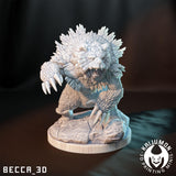 Lunar Bear / Pokemon / Kaijumon / Teddiursa / Ursaring / Ursaluna / Bloodmoon / DnD / Monster / Miniature / 3D Print / TableTop Miniature