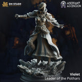 Violet / Mage / Sorcerer / Magic / Spellcaster / Psionic / Pathfinder / DnD / DM Stash / 3D Print / TableTop / 32mm / 75mm