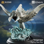 Tengaraya - Flying Sea Ray / Sting ray / Manta / Flying / Monster / Enemy / Pathfinder / DnD / DM Stash / 3D Print / TableTop / 32mm / 75mm
