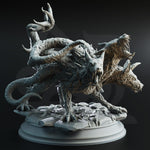 Aberrant Hellhounds / Cerberus / Hellhound / Hound / Monster / Enemy / Pathfinder / DnD / DM Stash / 3D Print / TableTop / 32mm / 75mm