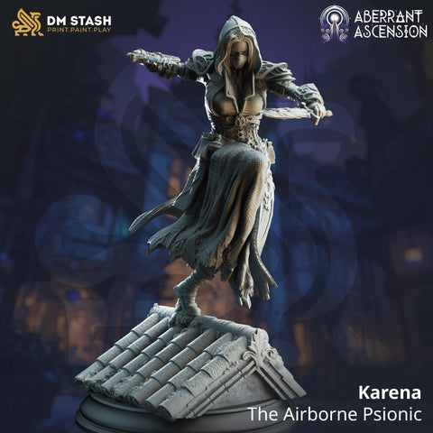 Karena - The Airborne Psionic / Rogue / Genasi / Soulknife / Psionic / Pathfinder / DnD / DM Stash / 3D Print / TableTop / 32mm / 75mm
