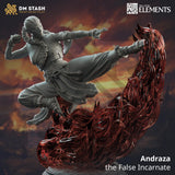 Andraza the False Incarnate / Elf / Monk / Genasi / Fighter / Elemental / Fire / DnD / DM Stash / 3D Print / TableTop / 32mm / 75mm