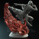 Andraza the False Incarnate / Elf / Monk / Genasi / Fighter / Elemental / Fire / DnD / DM Stash / 3D Print / TableTop / 32mm / 75mm