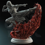 Andraza the False Incarnate / Elf / Monk / Genasi / Fighter / Elemental / Fire / DnD / DM Stash / 3D Print / TableTop / 32mm / 75mm