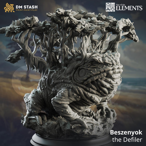Beszenyok the Defiler / Toad / BIG GUY / Swamp / Elemental /Enemy / Pathfinder / DnD / DM Stash / 3D Print / 32mm Scale