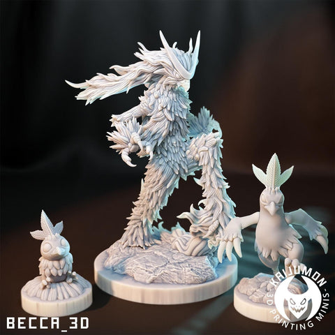 Blaziken / Tochic / Combuskon / Pokemon / Fire / Bird / Kaijumon / DnD / Monster / Miniature / 3D Print / 4K Mini / TableTop Miniature