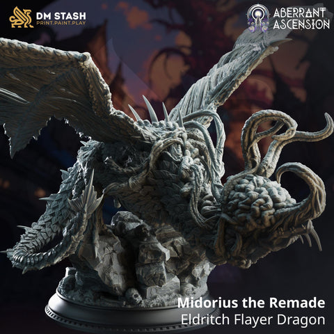 Midorius / Eldritch Flayer Dragon / Dragon / BIG GUY / Eldritch / Abomination /Enemy / Pathfinder / DnD / DM Stash / 3D Print / 32mm Scale