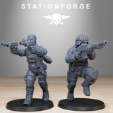 GrimGuard Counter Terrorists / Soldier / Commando / Imperial / Infantry / Sci Fi / Space / Table Top / Station Forge / 3D Print / Wargaming