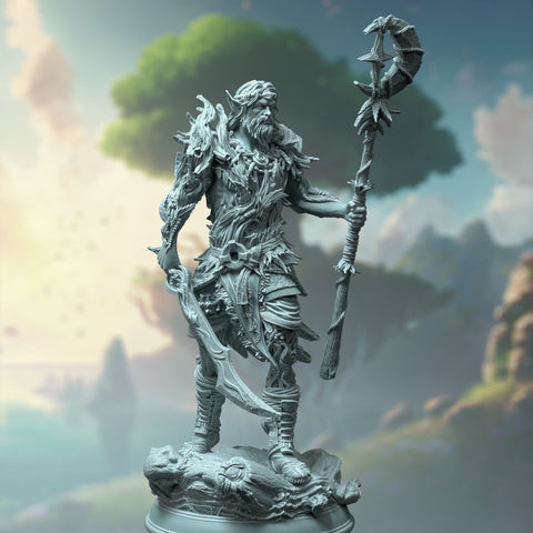 Aurelion / Druid / Elf / Mage / Magic / Pathfinder / DnD / DM Stash / 3D Print / 4K Mini / TableTop Miniature / 32mm / 75mm