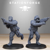 GrimGuard Counter Terrorists / Soldier / Commando / Imperial / Infantry / Sci Fi / Space / Table Top / Station Forge / 3D Print / Wargaming