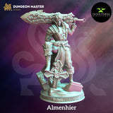 Almenhier / Vampire / Fighter / Death Knight / DnD / GM Stash / 3D Print / 4K Mini / TableTop Miniature / 32mm / 75mm