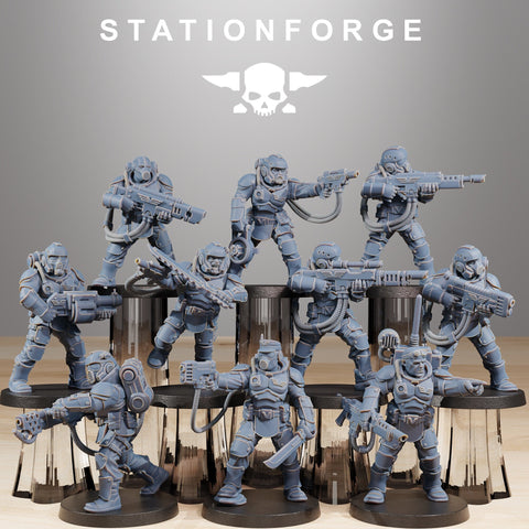 Vaskar Commandos / Kitbash / Commandos / Imperial / Infantry / Sci Fi / Space / Table Top / Station Forge / 3D Print / 4K Mini / Wargaming