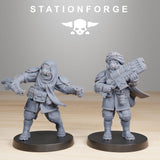 GrimGuard Scorchers / Soldier / Flame throwers / Imperial / Infantry / Sci Fi / Space / Table Top / Station Forge/3D Print/4K Mini/Wargaming