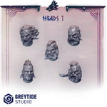 Primal Hounds Heads 1-6 / Tribal / Viking / Marine / Pilgrim / Kitbash / Angels / Sci Fi / Space / GreyTide Studio / 3D Print / Wargaming