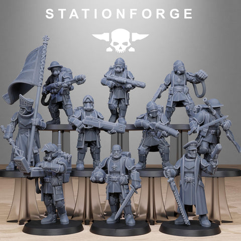 Royal Guard Enforcers / Soldier / Infantry / Imperial / Royal / Sci Fi / Space / Station Forge / 3D Print / 4K Mini / Wargaming