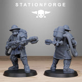 Royal Guard Enforcers / Soldier / Infantry / Imperial / Royal / Sci Fi / Space / Station Forge / 3D Print / 4K Mini / Wargaming