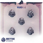 Primal Hounds Heads 1-6 / Tribal / Viking / Marine / Pilgrim / Kitbash / Angels / Sci Fi / Space / GreyTide Studio / 3D Print / Wargaming