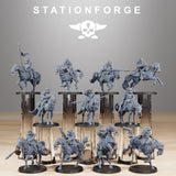 GrimGuard Cavalry / Cavalry / Commando / Imperial / Mounted / Sci Fi / Space / Table Top / Station Forge / 3D Print / 4K Mini / Wargaming